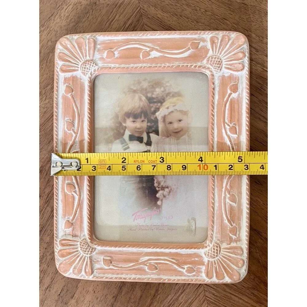 Vintage Terragraphics 1986 Terra Cotta Picture Frame With Originals Stickers
